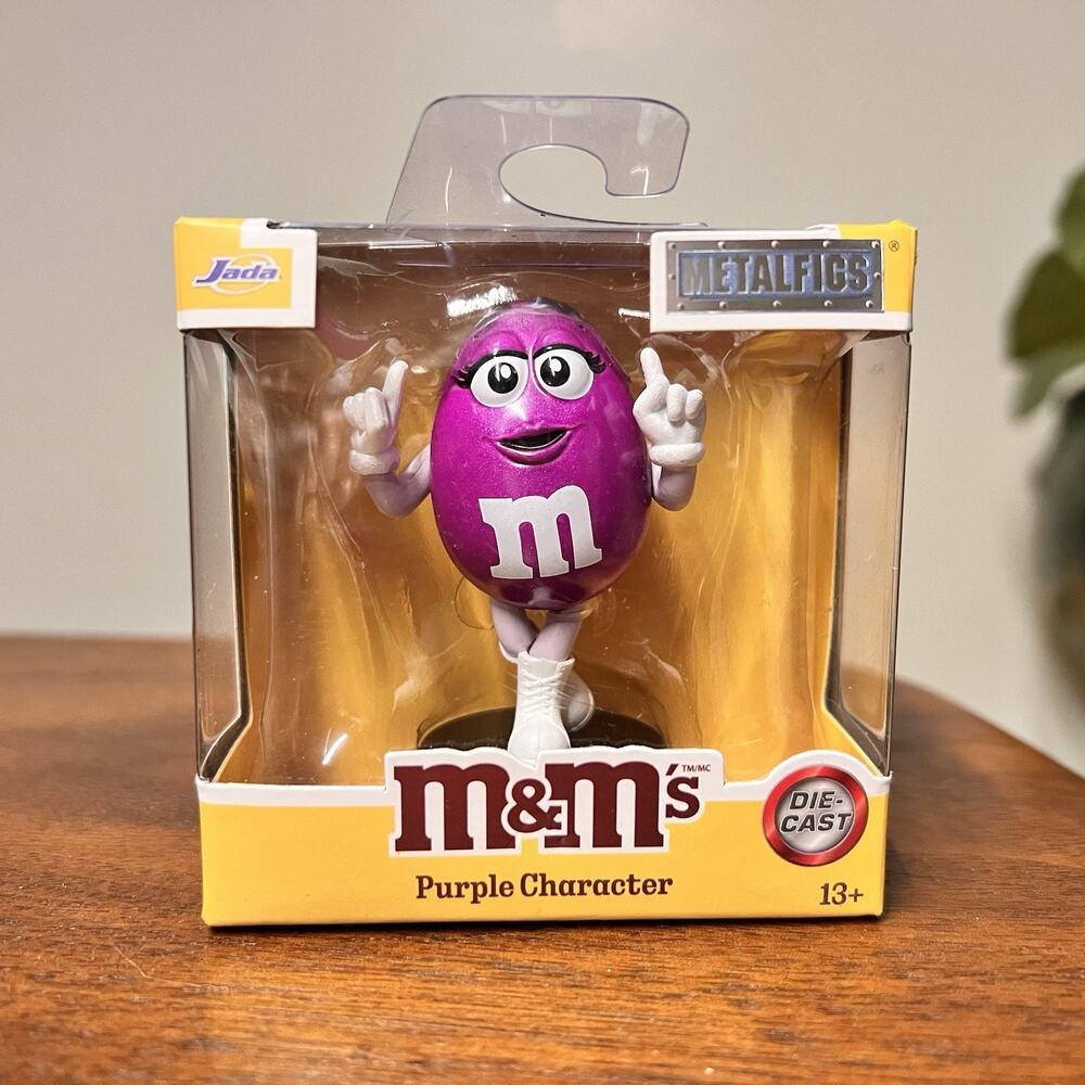 MetalFigs M&M's Purple Character Die-Cast Figurine Collectible Jada Toys #85270